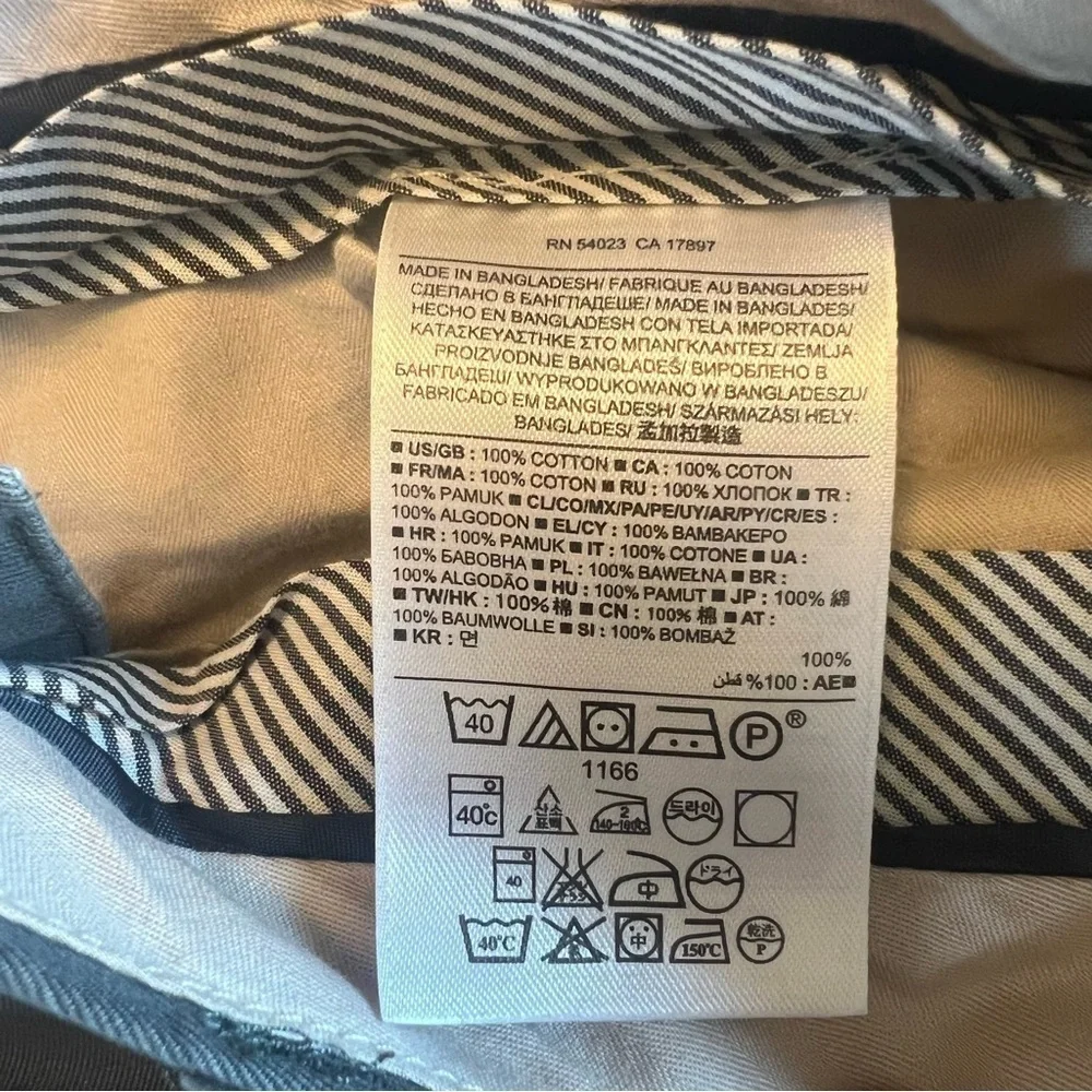 Banana Republic Aiden Chinos Cotton Office Pants Gray Size 36 x 30 Preppy Office